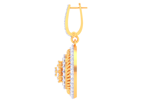 Printable 3D Jewelry design of Earrings with diamonds 3D Model