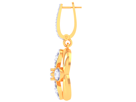 Printable 3D Jewelry design of Earrings with diamonds Modelo 3D