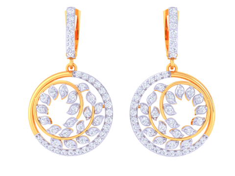 Printable 3D Jewelry design of Earrings with diamonds 3D Модель