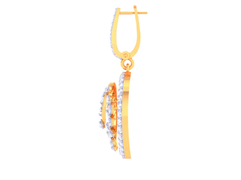 Printable 3D Jewelry design of Earrings with diamonds 3D Model
