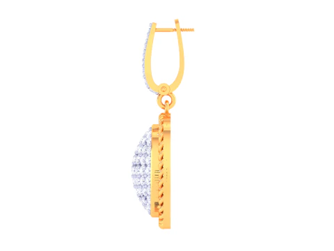 Printable 3D Jewelry design of Earrings with diamonds 3D Model