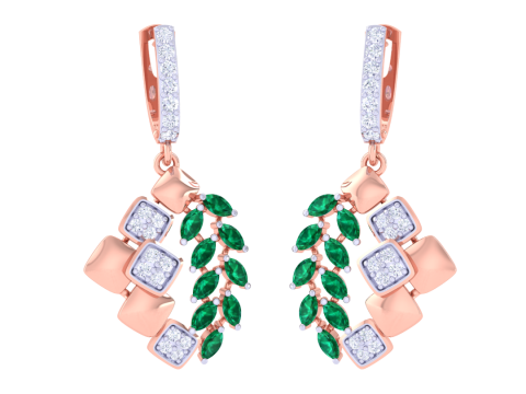 Printable 3D Jewelry design of Earrings with diamonds 3D मॉडल