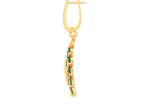 Printable 3D Jewelry design of Earrings with diamonds 3D Model