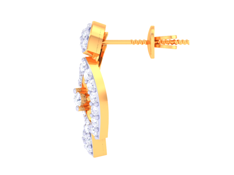 Printable 3D Jewelry design of Earrings with diamonds 3D Model