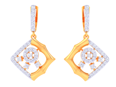 Printable 3D Jewelry design of Earrings with diamonds 3D 모델