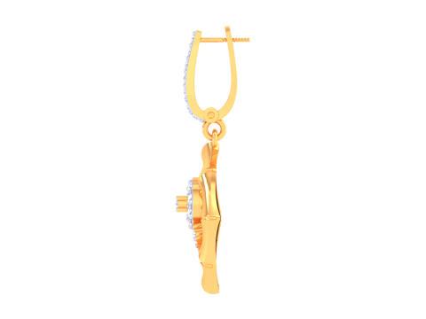 Printable 3D Jewelry design of Earrings with diamonds 3D Modell