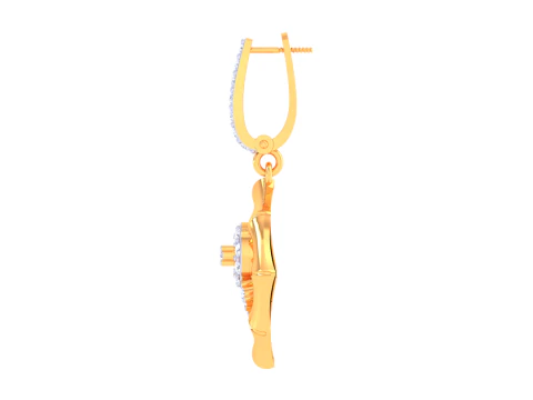 Printable 3D Jewelry design of Earrings with diamonds 3D Model