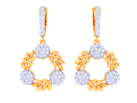 Printable 3D Jewelry design of Earrings with diamonds 3D 模型