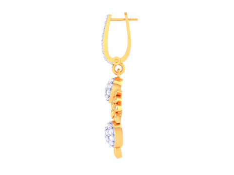 Printable 3D Jewelry design of Earrings with diamonds 3D 모델