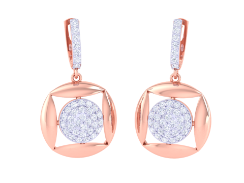 Printable 3D Jewelry design of Earrings with diamonds 3D Model