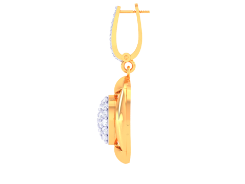 Printable 3D Jewelry design of Earrings with diamonds 3D Model
