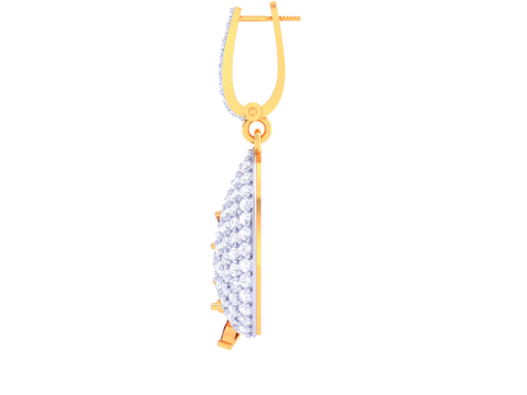 Printable 3D Jewelry design of Earrings with diamonds Model 3D