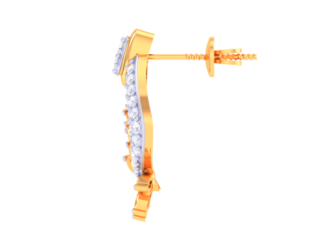 Printable 3D Jewelry design of Earrings with diamonds 3D Model