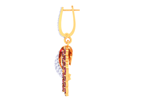 Printable 3D Jewelry design of Earrings with diamonds 3D Модель
