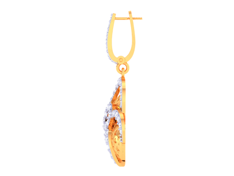 Printable 3D Jewelry design of Earrings with diamonds Modelo 3D