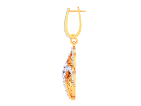 Printable 3D Jewelry design of Earrings with diamonds 3D Model