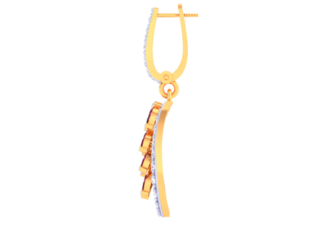 Printable 3D Jewelry design of Earrings with diamonds 3D Model