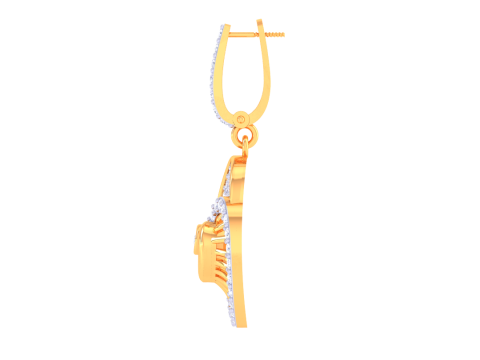 Printable 3D Jewelry design of Earrings with diamonds 3D Model