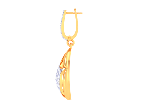 Printable 3D Jewelry design of Earrings with diamonds Modelo 3D