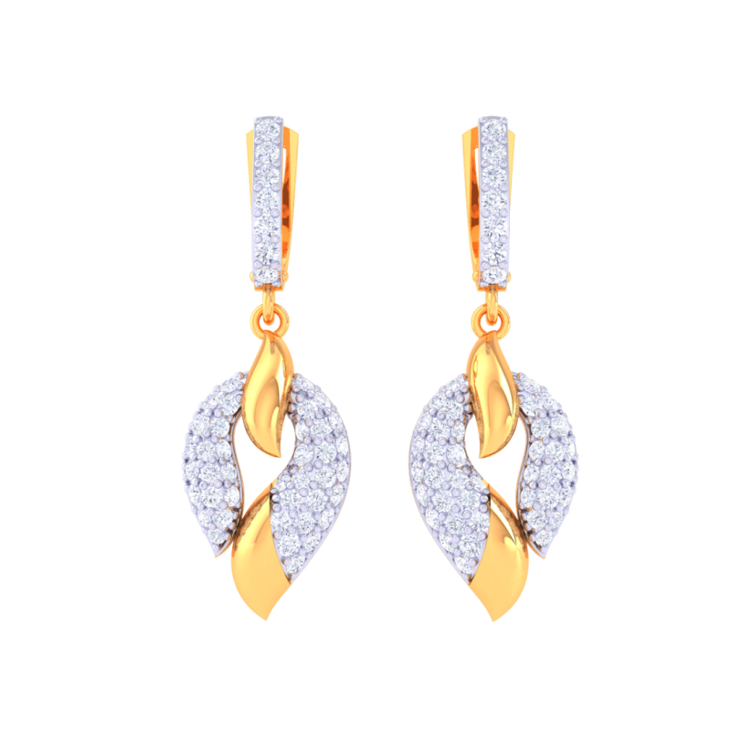 Printable 3D Jewelry design of Earrings with diamonds 3D 모델 .c4d .max .obj .3ds .fbx .stl .blend