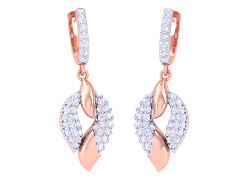 Printable 3D Jewelry design of Earrings with diamonds 3D Model