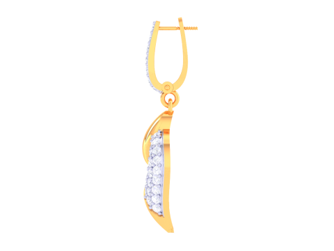 Printable 3D Jewelry design of Earrings with diamonds 3D 모델