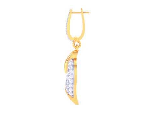 Printable 3D Jewelry design of Earrings with diamonds 3D Model