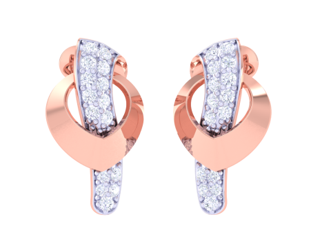 Printable 3D Jewelry design of Earrings with diamonds 3D Modell
