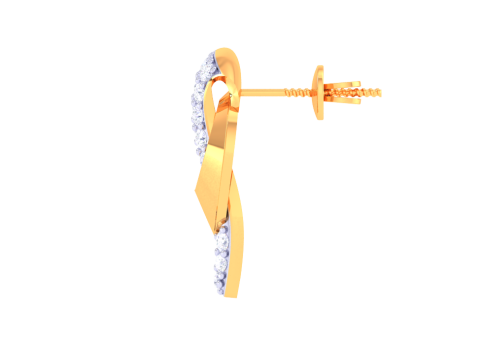 Printable 3D Jewelry design of Earrings with diamonds 3D Modell