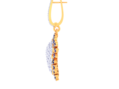 Printable 3D Jewelry design of Earrings with diamonds Modèle 3D