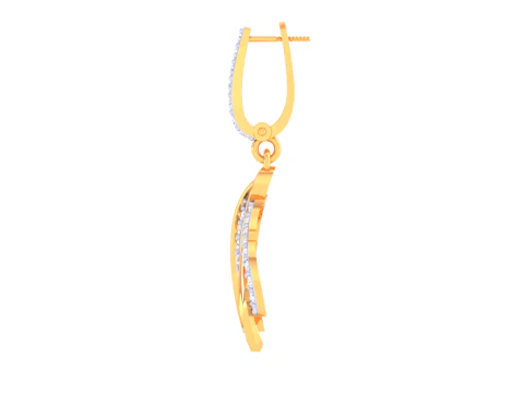 Printable 3D Jewelry design of Earrings with diamonds 3D Model
