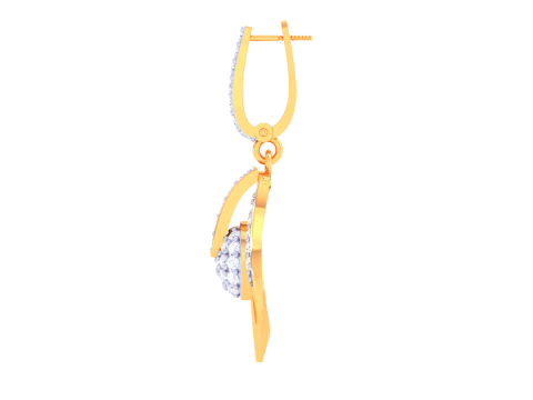 Printable 3D Jewelry design of Earrings with diamonds Modelo 3D