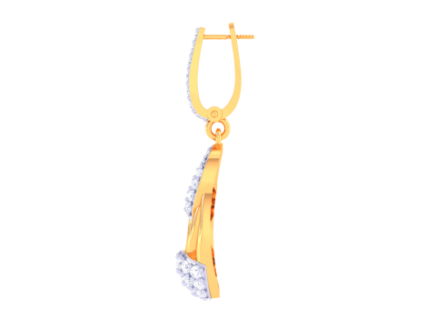 Printable 3D Jewelry design of Earrings with diamonds 3D Модель