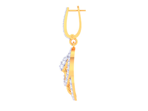 Printable 3D Jewelry design of Earrings with diamonds 3D Model