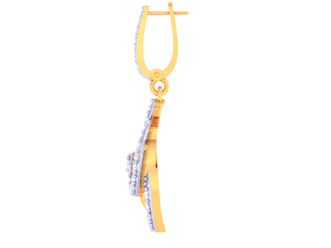 Printable 3D Jewelry design of Earrings with diamonds 3D Model