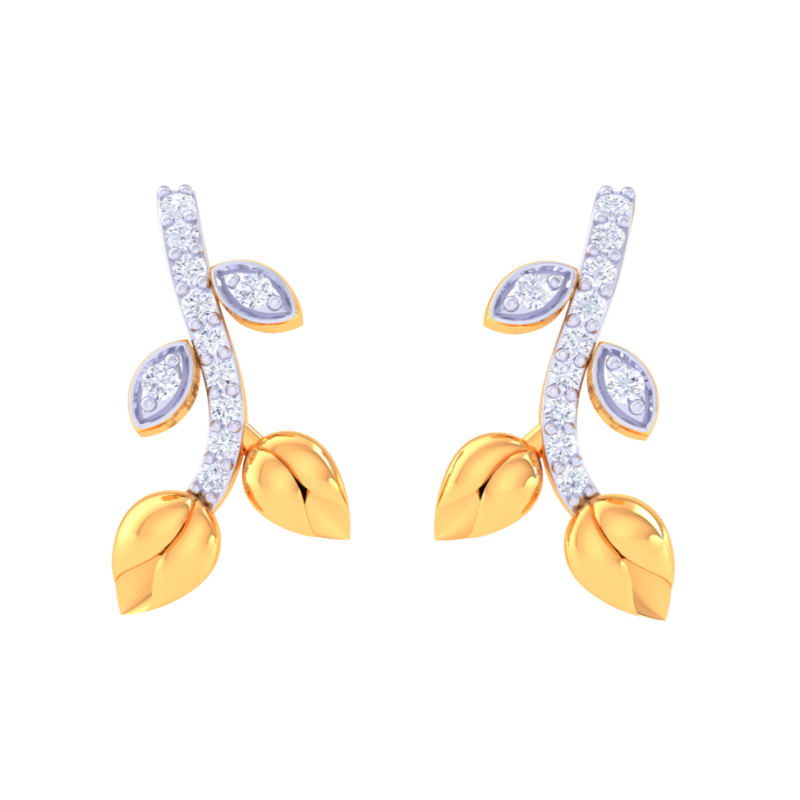 Printable 3D Jewelry design of Earrings with diamonds Modello 3D .c4d .max .obj .3ds .fbx .stl .blend