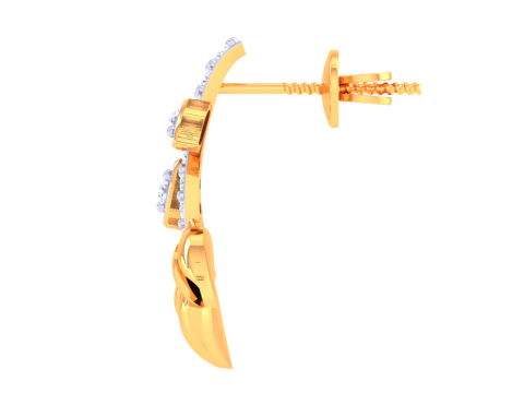 Printable 3D Jewelry design of Earrings with diamonds Modello 3D