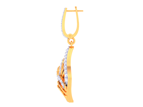 Printable 3D Jewelry design of Earrings with diamonds 3D 模型