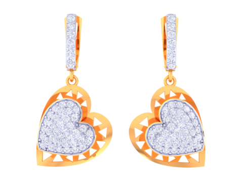 Printable 3D Jewelry design of Earrings with diamonds 3D मॉडल