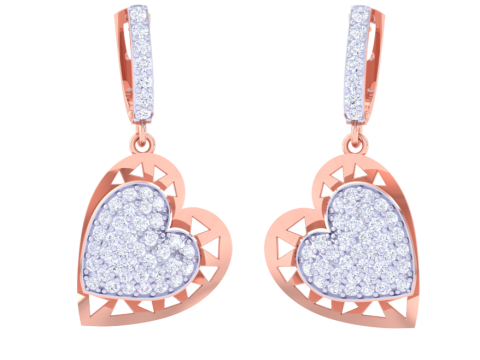 Printable 3D Jewelry design of Earrings with diamonds 3D Модель