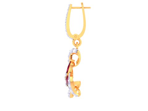 Printable 3D Jewelry design of Earrings with diamonds Modelo 3D