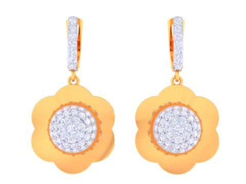 Printable 3D Jewelry design of Earrings with diamonds 3D मॉडल