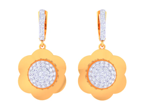 可打印的 3D 钻石耳环珠宝设计 3D 模型