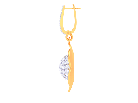 Printable 3D Jewelry design of Earrings with diamonds 3D Model