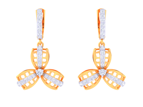 Printable 3D Jewelry design of Earrings with diamonds 3D मॉडल