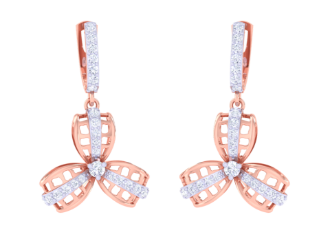 Printable 3D Jewelry design of Earrings with diamonds 3D Model