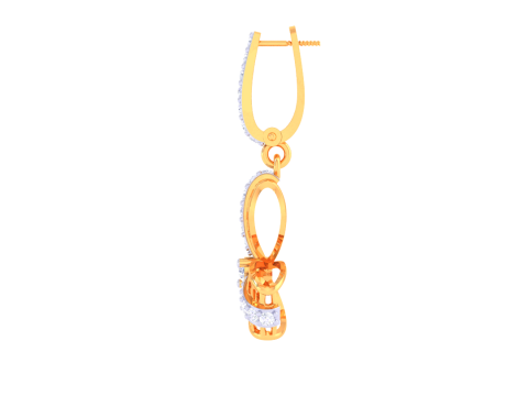 Printable 3D Jewelry design of Earrings with diamonds 3D Model