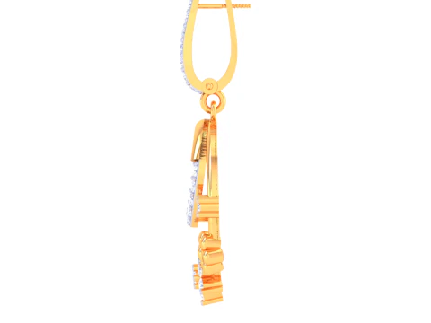 Printable 3D Jewelry design of Earrings with diamonds 3D Model