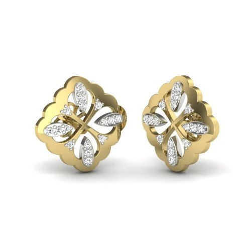 Printable 3D Jewelry design of Earrings with diamonds 3D Model .c4d .max .obj .3ds .fbx .stl .blend 