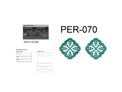 Printable 3D Jewelry design of Earrings with diamonds 3D 모델